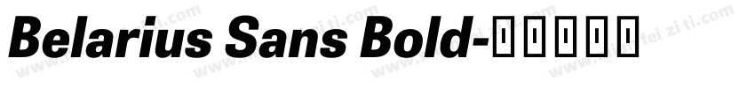 Belarius Sans Bold字体转换